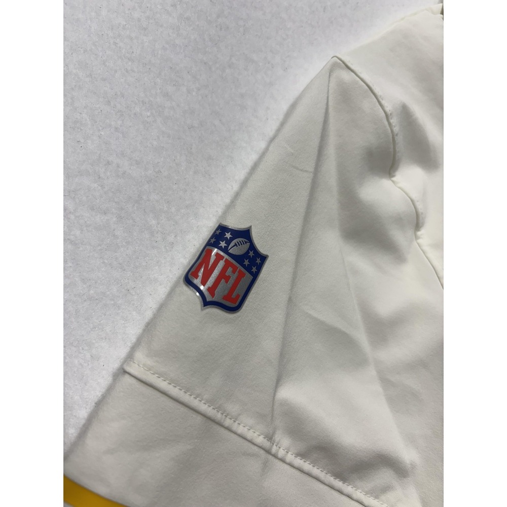 Pittsburgh Steelers Polo Shirt Mens Medium White NFL Football Nike Dri Fit - Picture 4 of 16